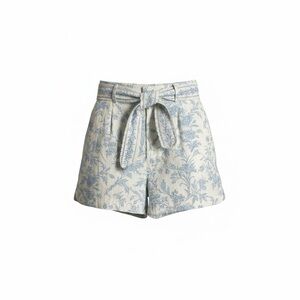 Laura Ashley Floral Linen Shorts Size Medium